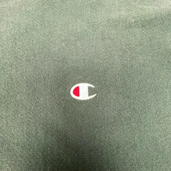 Champion Reverse Weave Crewneck Sweatshirt Green 3XL Oversized Fit - Picture 7 of 9